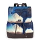 thumbnail image 1 of Easygdp Moonlit Blue Wolf Mochila de Cuero para Mujeres, Bolso de Hombro, Bolsos de Mano de Moda para Trabajo y Viajes, 1 of 4