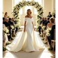 thumbnail image 3 of NOBRAND Off-the-Shoulder Ball Gown Tailored Wedding Dresses, Women's, 3 of 10