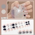 thumbnail image 3 of BGZLEU Press on Nails Fake Nails,French Tips Full Cover False Nails with Designs,24 Pcs Stick on Nails for Women and Girls,Bling Glossy 3D Flower False Nail Tips Artificial Nails Finger Manicure-24pcs, 3 of 9
