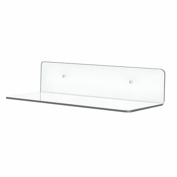 LAMIRO Clear Acrylic Floating Shelf 4” x 8” -Tier Home Decor Floating Shelves