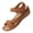 Brown, variant on Red Ladies Casual Wedge Heel Open Toe Beach Sandals Thick Sole With Adjustable Strap For Summer Outdoor Use