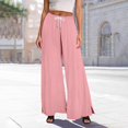 thumbnail image 2 of Krdevn Womens Pants - Women's Wide Legged Beach Leggings Casual Vacation Pants,Pants for Women,Size:M, 2 of 5