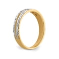 thumbnail image 6 of 14k Yellow Gold Ring Wedding Band Diamond 0.05 ct and Rhodium AA Quality 1/20 carat Trio Ladies Complete, 6 of 8