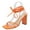 Orange, variant on RUIYANQI Women's Strappy Lace Up High Heel Sandals Open Toe Square Toe Shoes Trendy Fashion Party Club Footwear Elegant Dressy Heels for Wedding Black Women Sandal
