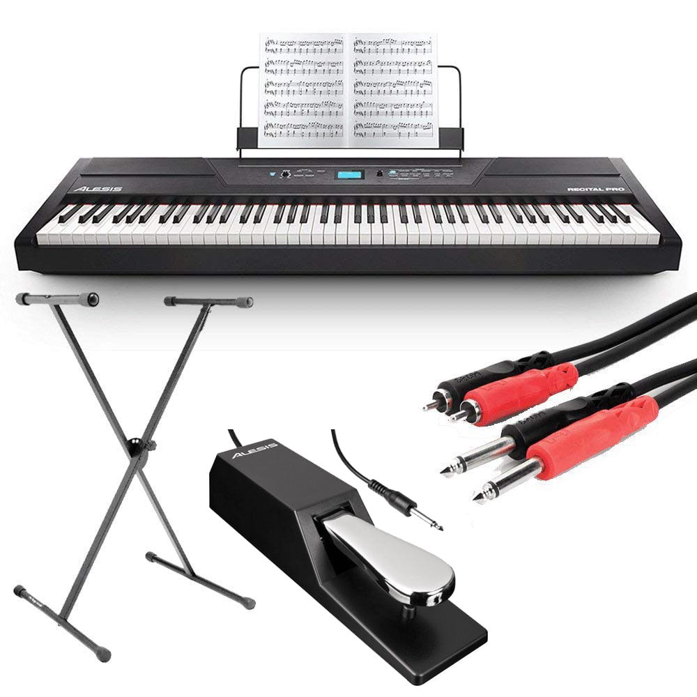 Keyboardständer Kopfhörer  und Sustainpedal Super Alesis Recital Pro Set inkl 