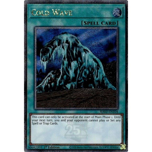 YuGiOh Quarter Century Bonanza Quarter Century Secret Rare Cold Wave RA03-EN104