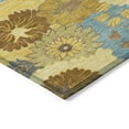 thumbnail image 3 of Addison Rugs Chantille Indoor/Outdoor Transitional Floral Aqua Machine Washable Rectangle Rug, 10' x 14', 3 of 8