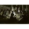 thumbnail image 2 of Remington, Frederic 32x23 Black Ornate Wood Framed with Double Matting Museum Art Print Titled - French Explorers Council with the Indians, 2 of 4