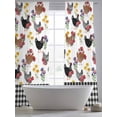 thumbnail image 5 of Farmhouse Rooster Sheer Curtains 96 Inch Length 2 Panels Set Window Treatments, Country Watercolor Flowers Black Plaid Rod Pocket Semi Curtains for Living Room/Bedroom/Kitchen Décor, 104"W x 96"L, 5 of 7