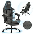 thumbnail image 5 of Fumahaus Big and Tall Gaming Chair, Ergonomic Office Chair with Lumbar Support & Linkage Armrests, High Back Gaming Chair for Adults, Computer Office Chair with Footrest, Gray, 5 of 9