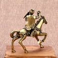 thumbnail image 6 of LABSERRON 1Pcs Monkey Riding Horse Statue Golden Brass Feng Shui Desktop Adornment 3.14X3.03X1.18In, 6 of 8