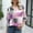 05-Pink, variant on Ladies Tops and Blouses 2025 Fashion 3/4 Sleeve Tops for Women Business Casual Blouses Summer Tees Shirts