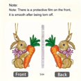 thumbnail image 7 of Easter Decorations Bunny Holding Carrot Acrylic Car Mirror Charm 2D Cute Rabbits Pendant Home Decoration Rearview Mirror Ornament Spring Holiday Decor Gift, 3x2.2", 7 of 7