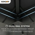 thumbnail image 6 of SUNJOY 10 x 12 ft. Wood Gazebo, Outdoor Patio Steel Hardtop Gazebo, Cedar Framed Wooden Gazebo with 2-Tier Metal Roof, Suitable for Patios, Lawn and Backyard, Matte Black Roof + Gray Wood Frame, 6 of 11