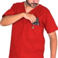 thumbnail image 3 of Pijama Uniforme Medico Clinico Hombre Conjunto Corte Recto Rojo XL, 3 of 5