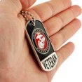 thumbnail image 2 of PinMart Officially Licensed U.S.M.C. Veteran Dog Tag - Engravable Enamel Dog Tag for Adults, 2 of 4