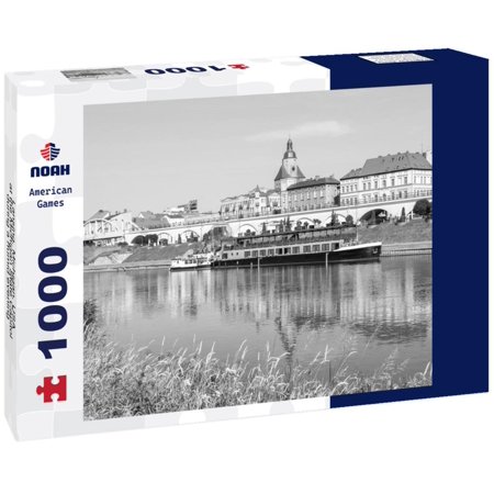 Noah Jigsaw Puzzle Gorzów Wielkopolski, Poland city on the Warta River. in black white 1000 pieces