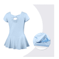 thumbnail image 5 of Girls Ballet Leotards Short Sleeve Back Bowknot Dance Leotards for Gymnastics, 5 of 6
