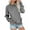Grey, variant on Women's Hoodless Sweatshirt Long Sleeve Pocket Pullover Crewneck Lightweight Casual Top for Everyday Wear