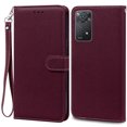 thumbnail image 1 of Note 11 Case For Xiaomi Redmi Note 11 11S Case Leather Wallet Flip Case For Redmi Note 11 Pro Phone Cases Note 11S Cover Fundas Wine Red -Strap Note 11S, 1 of 6