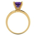 thumbnail image 4 of Solitaire Engagement Ring for Women - 1.5ct Natural Amethyst in 14K Yellow Gold Promise Ring, 4 of 5