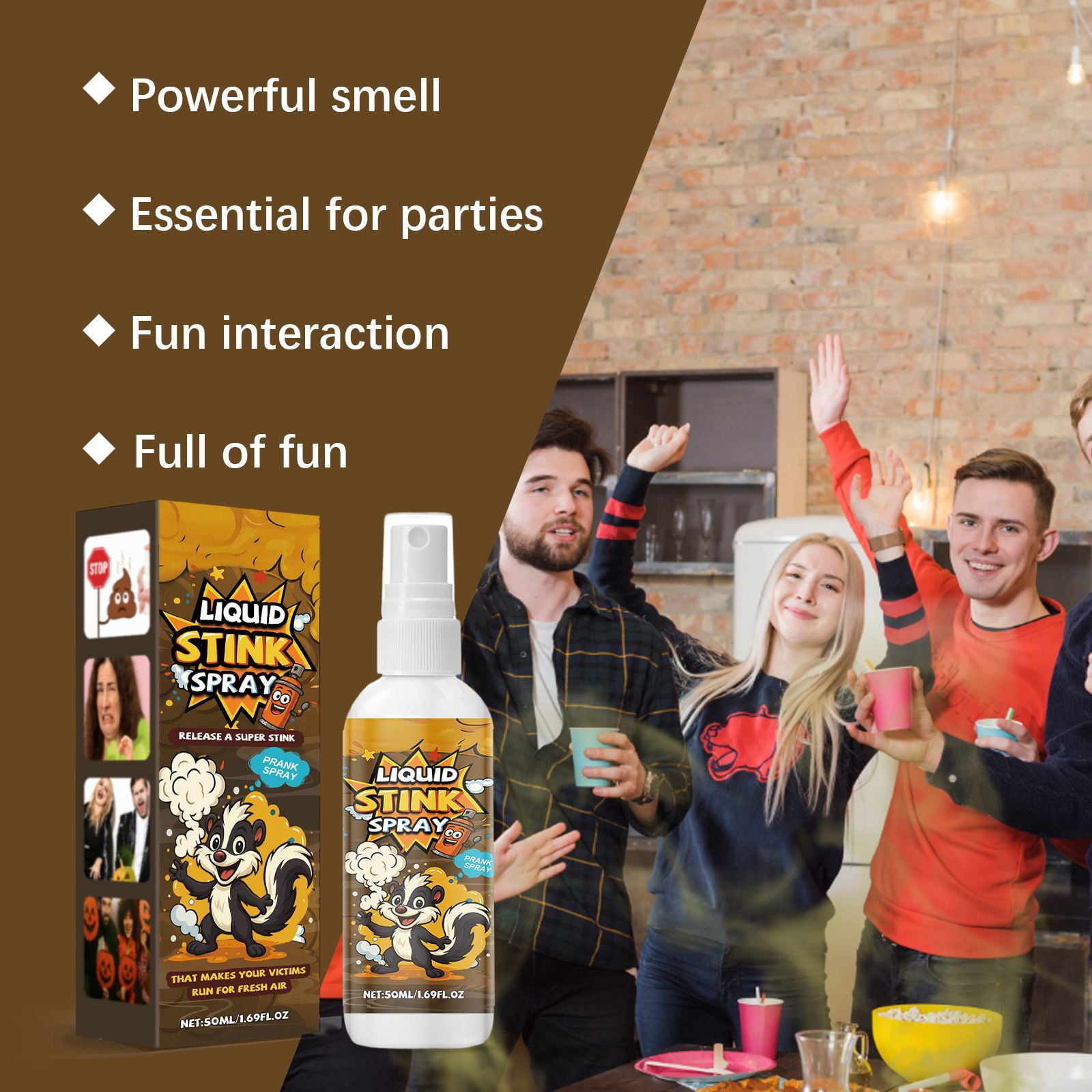 Alvantor Stinky Fart Spray Gag Gift for Teens and Adults, 1.69 fl oz
