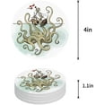 thumbnail image 1 of FMSHPON Octopus Set of 4 Round Coaster for Drinks, Absorbent Ceramic Stone Coasters Cup Mat with Cork Base for Home Kitchen Room Coffee Table Bar Decor, 1 of 6