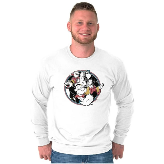 Popeye the Sailor Man and Friends Long Sleeve TShirt Men Women Brisco Brands S