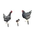 thumbnail image 1 of Estatuas de Pollo, Estacas de Jardín, Figuras de Pollo, Adornos de Suelo, Esculturas de Animales de Arte de Patio para Decoración de Caminos, 3 Piezas, 1 of 9