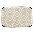 thumbnail image 1 of Design Imports Stone and Off White Lattice Paw Pet Mat, 1 of 4
