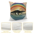 thumbnail image 4 of Crocodile  Retro Sunset Lover Cute  Mom Dad Throw Pillow,  Multicolor, 4 of 5