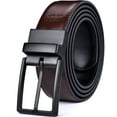 thumbnail image 2 of Beltox Fine Men's Dress Belt Leather Reversible 1.34" Wide Rotated Buckle Gift Box, 2 of 5