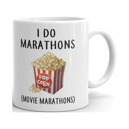 

I Do Marathons (Movie) Funny Coffee Tea Ceramic Mug Office Work Cup Gift15 oz