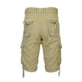 thumbnail image 4 of Men's Belted Cargo Shorts 100% Cotton Distressed Washed Style, 4 of 5