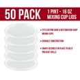 thumbnail image 2 of Custom Shop/TCP Global - Box of 50 Lids - Pint size - Exclusivly fit Custom Shop /TCP Global 16 Ounce Paint Mix Cups, 2 of 4