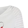 thumbnail image 5 of Blusa de manga larga de encaje estampado de moda para mujer Tops casuales con cuello en V Pompotops  FGAJ14570, 5 of 5