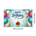 thumbnail image 6 of Colorful Theme Happy Birthday Banner Decorative Design Birthday Party Banner Balloon Decoration Celebration Banner for Kids Party Indoor Decoration Photo Shoot, 6 of 8