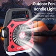 thumbnail image 2 of Multifunctional Camping Fan Outdoor Portable Light Quick Recharge Hand Light Electric Fan For Hiking Fishing, 2 of 8