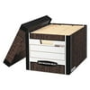 Bankers Box R-Kive Heavy-Duty Storage Boxes, 12.75x16.5x10.38", Woodgrain, 4/Carton