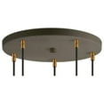 thumbnail image 4 of Woodbridge Lighting Elise 5-Light Glass Cluster Pendant in Brass/Bronze/Mercury, 4 of 5