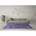 thumbnail image 3 of Ahgly Company Machine Washable Indoor Rectangle Persian Blue Traditional Area Rugs, 2' x 5', 3 of 4