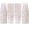 thumbnail image 1 of Xihbxyly Vasos de Papel de Oro Rosa, Elegante Diseño de Lunares, Paquete de 100 Vasos Desechables, Aptos para Bebidas Frías y Calientes, Ideales para Bodas y Fiestas, Capacidad de 266 Ml, Tamaño de 8, 1 of 7