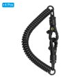 thumbnail image 3 of Uxcell Retractable Coil Springs Keychain with Plastic Lobster Clasp for Keys Wallet, Black 4 Pack, 3 of 6