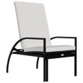 thumbnail image 5 of vidaXL Sun Lounger with Footrest PE Rattan Black, 5 of 5