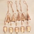 thumbnail image 5 of Vivanta Vintage Gold Tin Bells – Christmas Ornaments, Wind Chimes Making Bell, DIY Crafts, Farmhouse Décor – Set of 10, 5 of 9