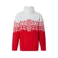 thumbnail image 2 of Fortune Family Matching Christmas Sweaters, Snowflake Print Knitted Pullovers Contrast Color Long Sleeve Turtleneck Sweater, 2 of 8