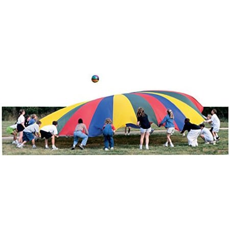 Sportime GripStarChutes Parachute 4-Layer Construction and 22 Handles- 24 foot Diameter