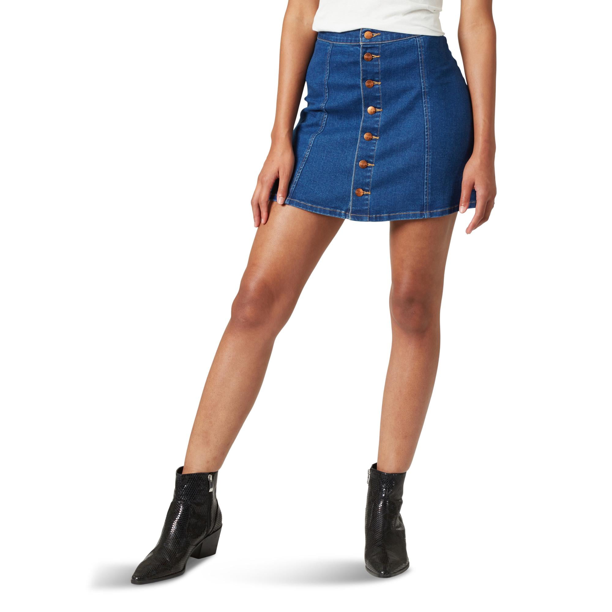 Wrangler Women's Button Front Mini Skirt 