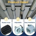 thumbnail image 3 of 6 Pack Split Ring Pipe Hanger, 40mm/1.6inch Adjustable Pipe Bracket Clamp, 3 of 6