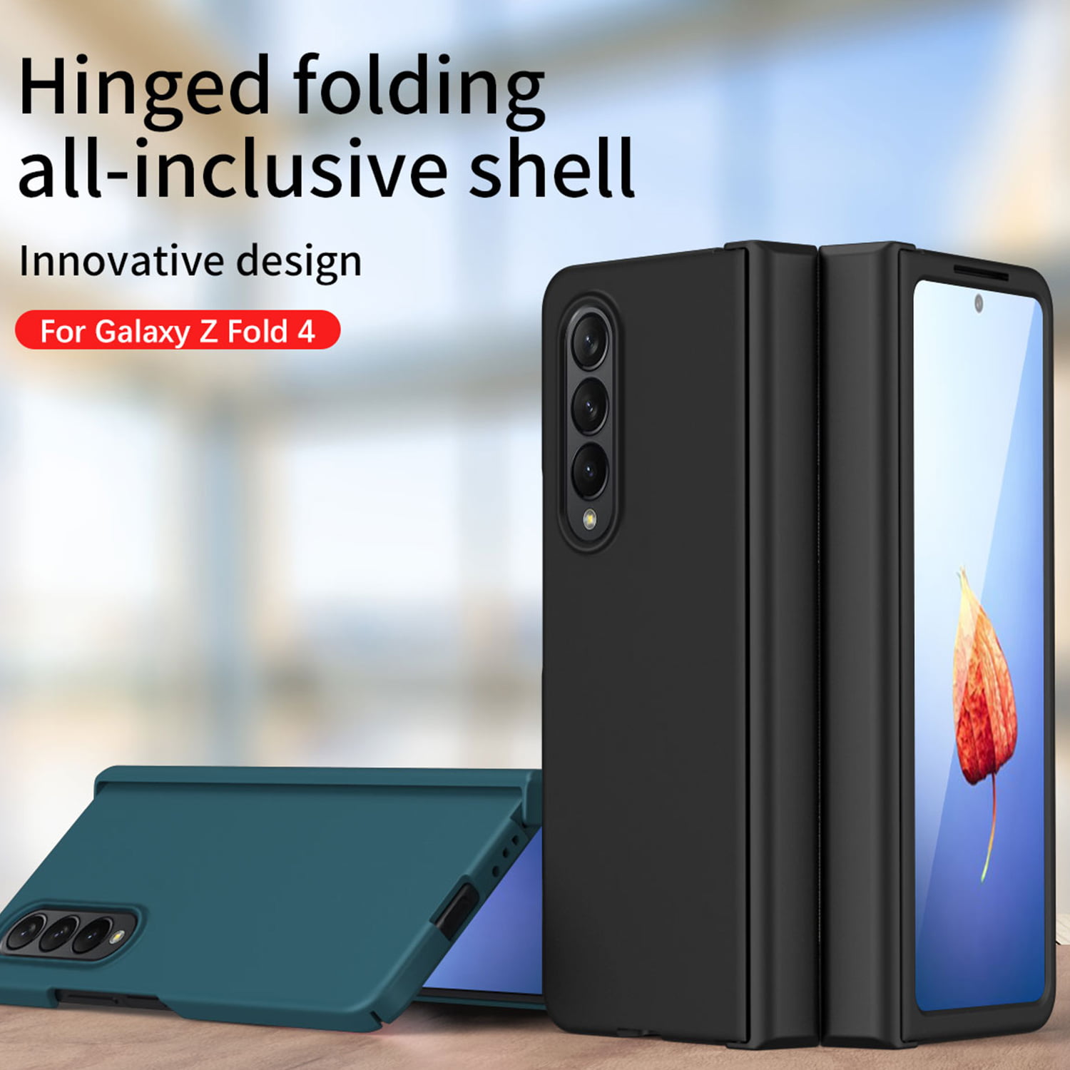 Phone Case For Samsung Galaxy Z Fold 5 Z Fold 4 Z Fold 3 Z Fold 2 Back Cover  Plating Single Sided Anti-Scratch Lines / Waves Marble Tempered Glass 2023  - US $19.99